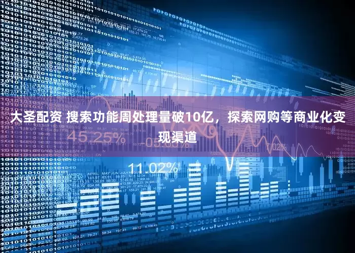 大圣配资 搜索功能周处理量破10亿，探索网购等商业化变现渠道