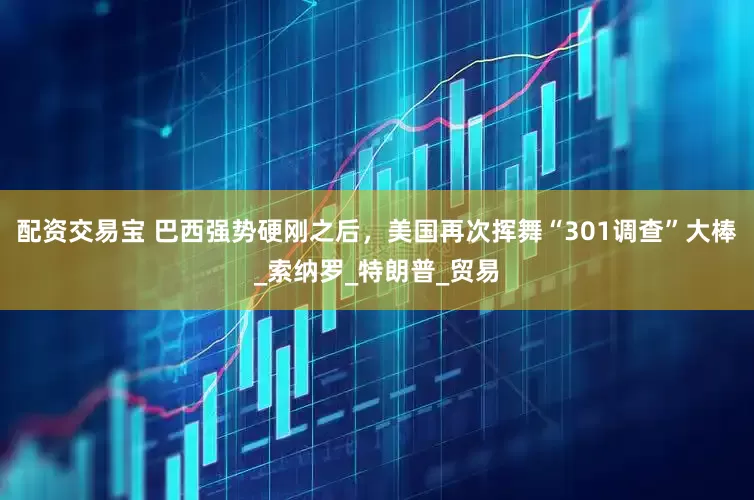 配资交易宝 巴西强势硬刚之后，美国再次挥舞“301调查”大棒_索纳罗_特朗普_贸易