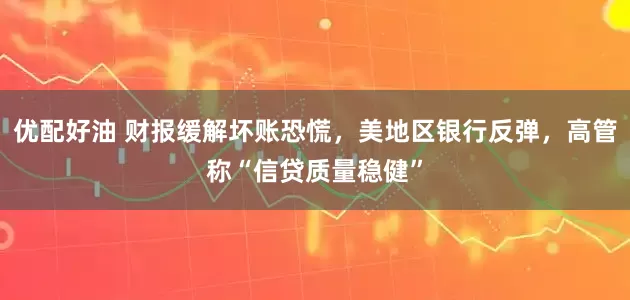 优配好油 财报缓解坏账恐慌，美地区银行反弹，高管称“信贷质量稳健”